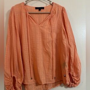 Tommy Hilfiger Peach Blouse Pullover Blouse